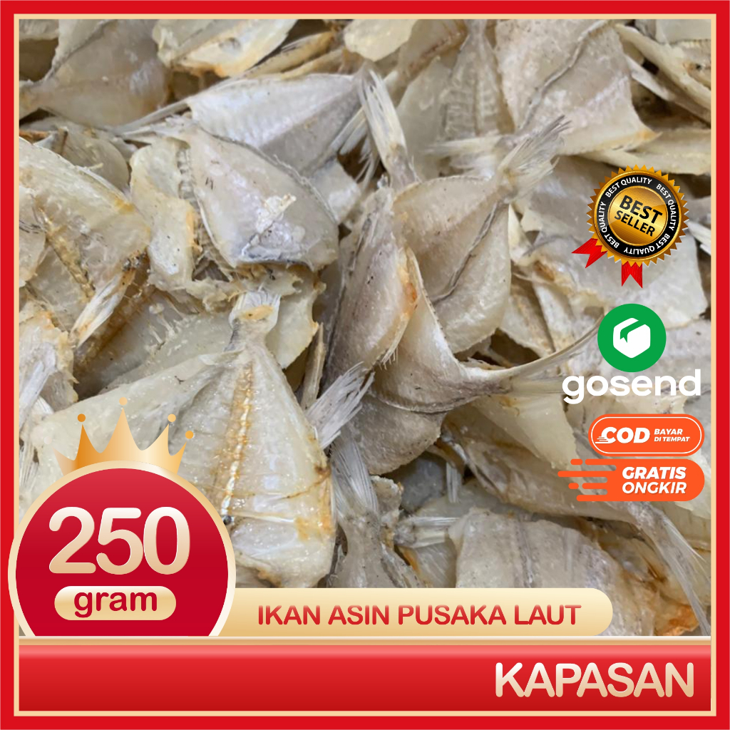 

RB Kapasan Ikan Asin Kapasan Tulang Super Bersih Dan Segar 250 Gram