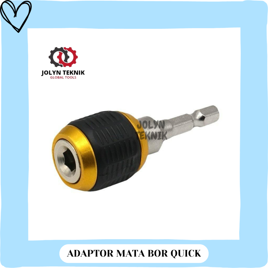 Adaptor mata Bor Quick Change Chuck Kepala Bor Heksagonal 60mm tanpa kunci serbaguna