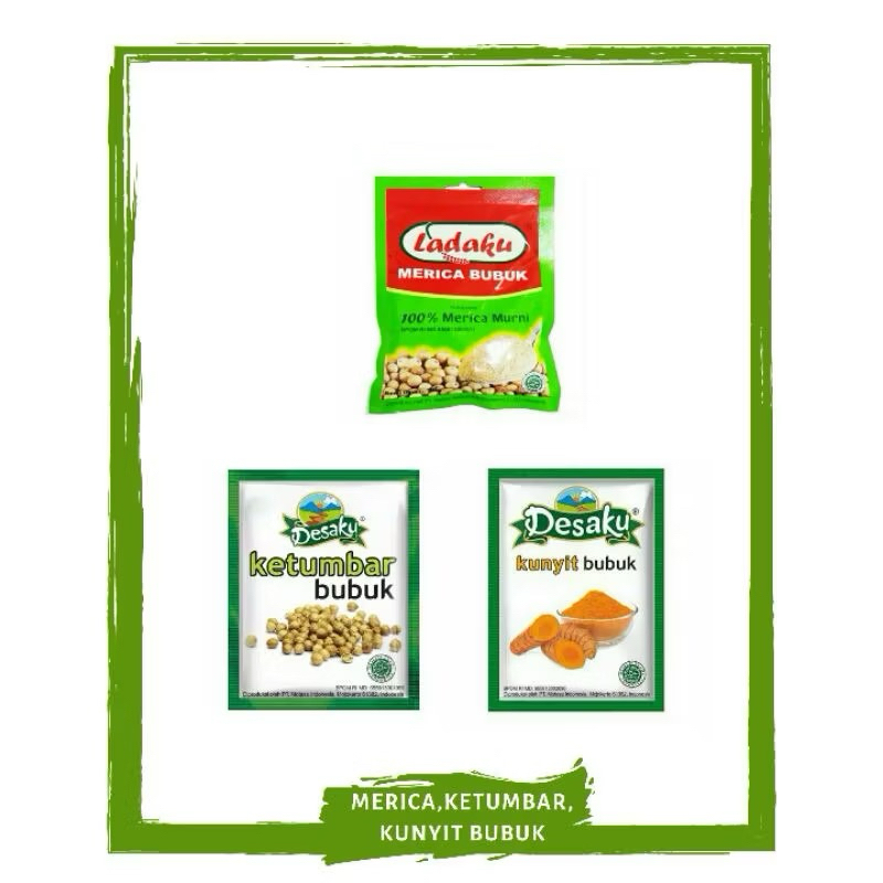 

Aneka Bumbu Bubuk (Merica Bubuk / Ketumbar Bubuk / Kunyit Bubuk) / Bumbu Masak By Sayur Mallah