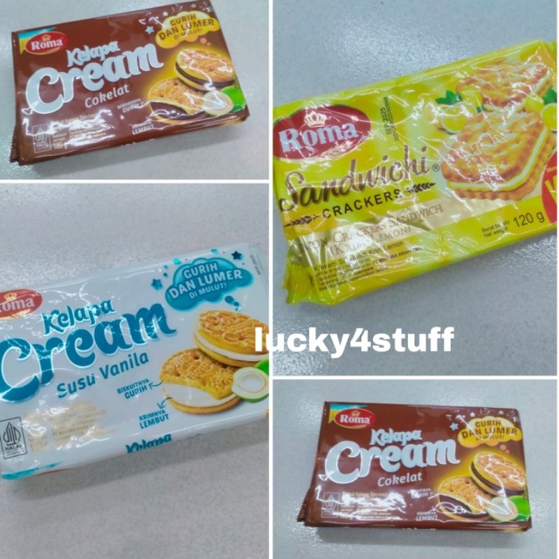 

Roma Kelapa Cream Coklat 198gr Biscuit Kelapa