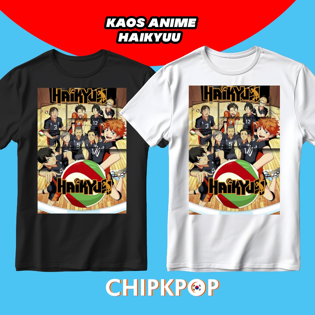 [PAKET SET] KAOS HAIKYUU VOLEY BALL ANIME KAOS I KAOS ANIME HAIKYUU I PHOTOCARD HAIKYUU I STIKER HAI