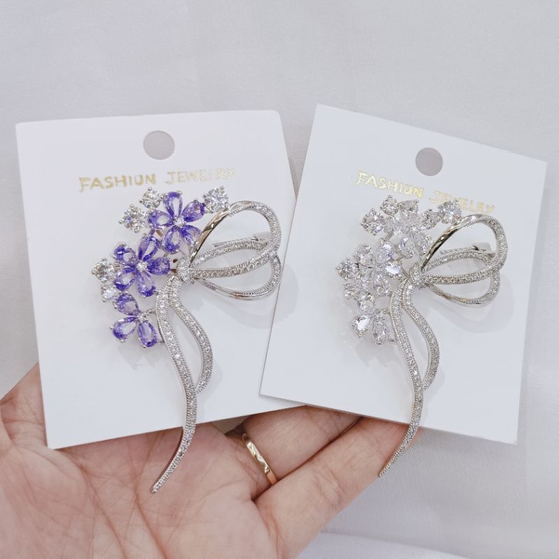 Bros Peniti Hijab/ Bros Bunga /Bros Premium Diamond Zircon