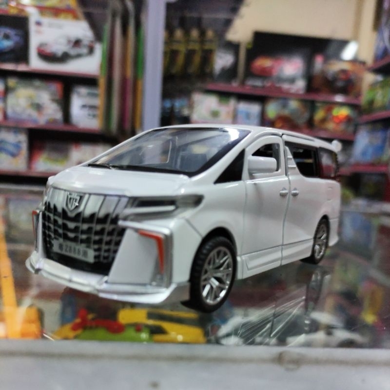 miniatur mobil toyota alphard 1 32 metal besi