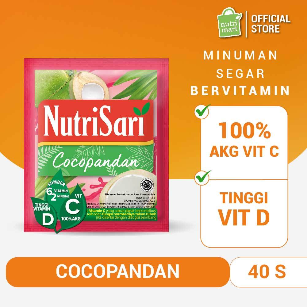 

NutriSari Cocopandan 40 Sacbet - Minuman Buah Vitamin C & Vitamin D