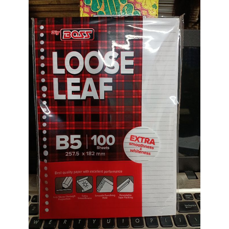 

Kertas Loose Leaf B5 isi 100 lembar BIG BOSS