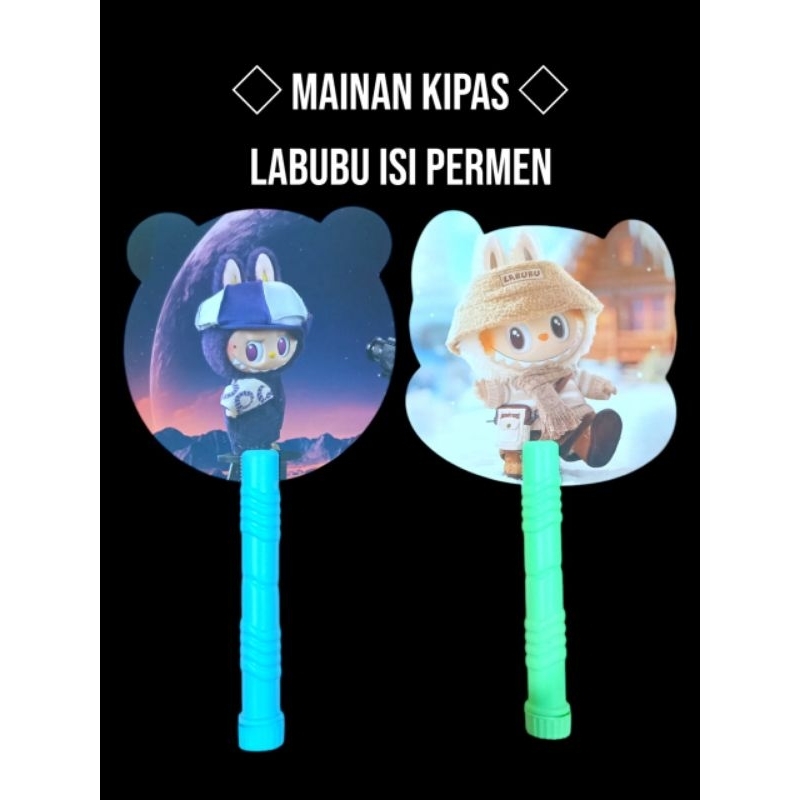 MAINAN KIPAS LABUBU BERHADIAH PERMEN | MAINAN LABUBU