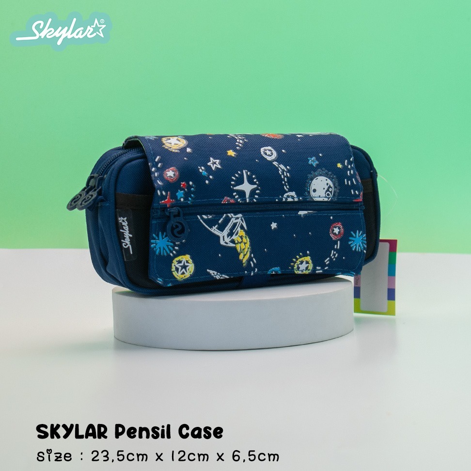 

SKYLAR PENCIL CASE FLAP tempat pencil anak 2 seleting SKPP SF6