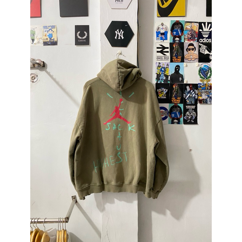 Travis Scott Jordan Cactus Jack Highest Hoodie Olive