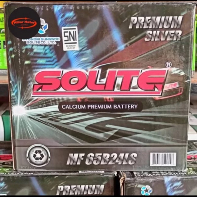 Aki Kering Mobil Solite MF65B24LS NS60LS 12V 50Ah Innova Bensin Yaris