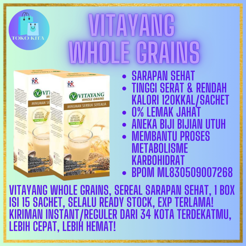 

Vitayang Whole Grains Sereal diet pengganti makan 1 box 15 sachet
