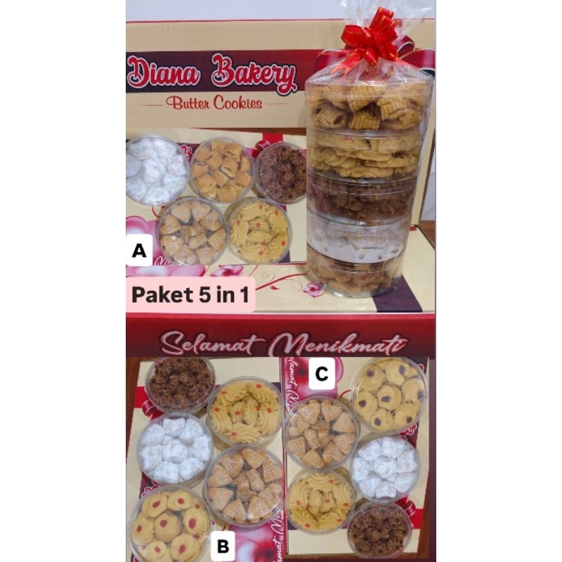 

paket 5 in 1 kue kering lebaran premium