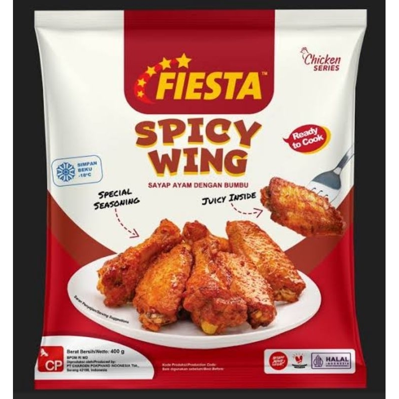 

fiesta spicy wing sayap ayam dengan bumbu 400gr