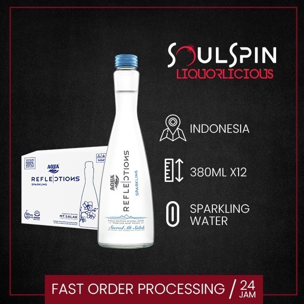 

Aqua Reflections Sparkling Mineral Water 380ml [ dus isi 12 botol ] Khusus JNE Trucking+Packing Kayu