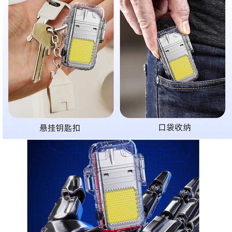 Korek Api Elektrik Dengan Lampu led Korek Emergency Waterproff Korek Api Bara