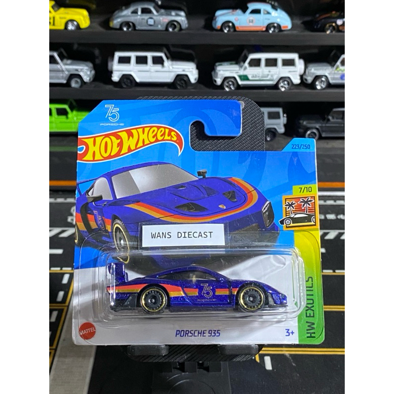 Hot Wheels Porsche 935 Blue Short Card