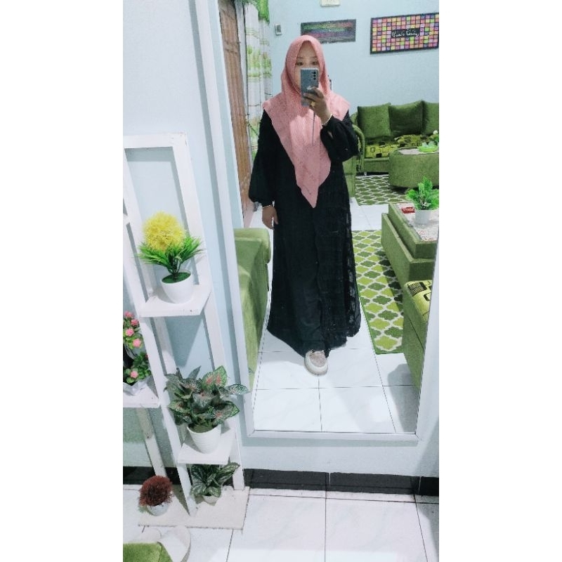 Gamis ceruty mix brukat organza Luhana