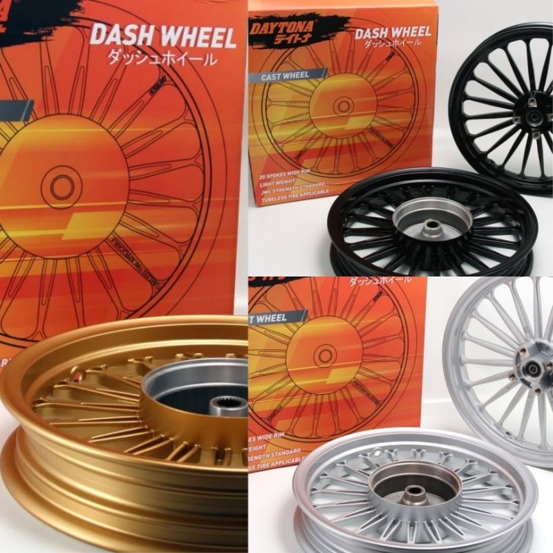 VELG DAYTONA DASH WHEEL VARIO 125 VARIO 150 VARIO LED VARIO BOHLAM BAUT 4 VELG DOKAR DAYTONA GOLD SI