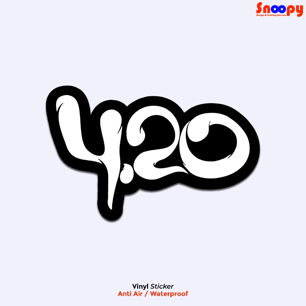 Stiker Logo Band Indie Fourtwnty 420 Sticker Gitar Helm Koper Tahan Air