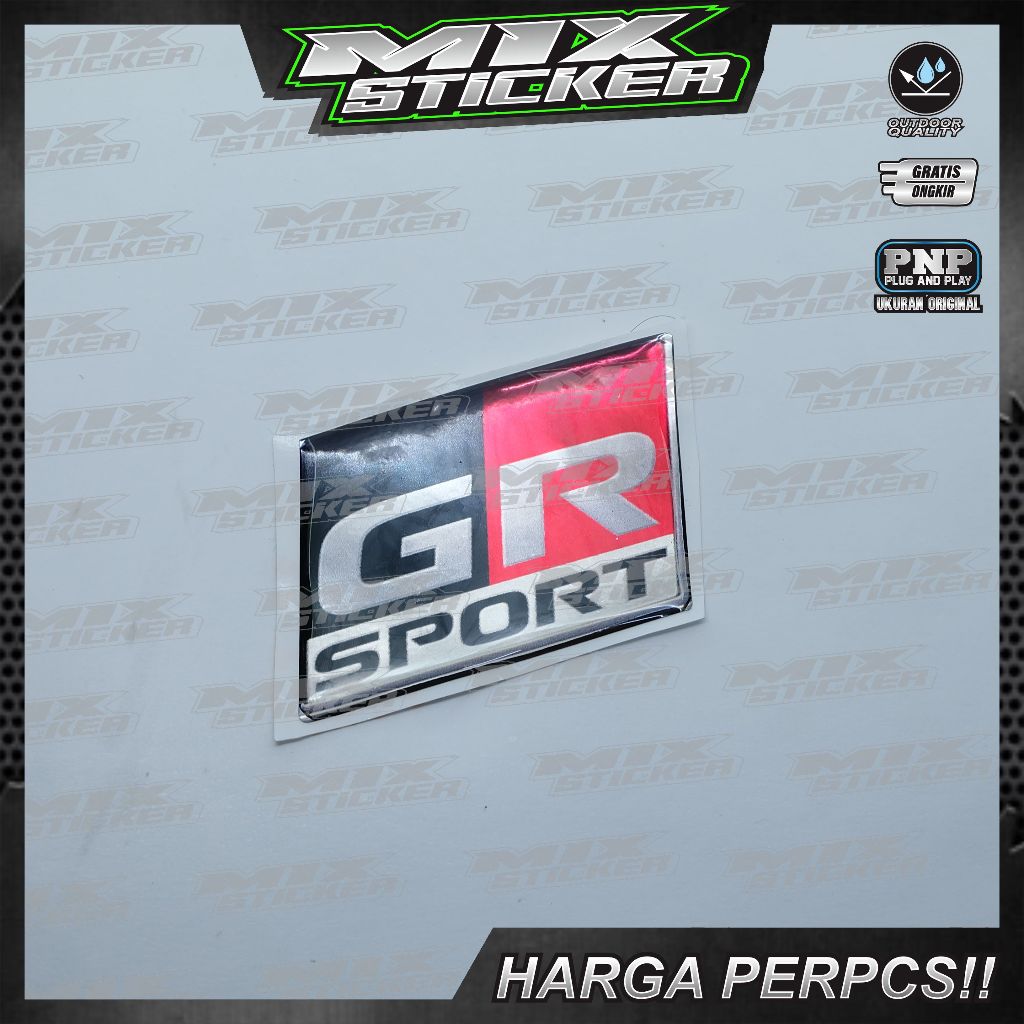 Emblem Timbul GR SPORT / emblem bagasi GR SPORT / Emblem stir GR SPORT / Emblem Toyota gazoo racing 