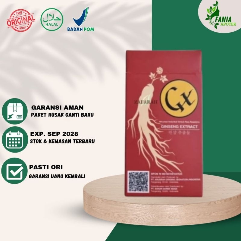 

GX Gingseng Minuman Serbuk Ekstrak Gingseng Korea Guarana BPOM Halal