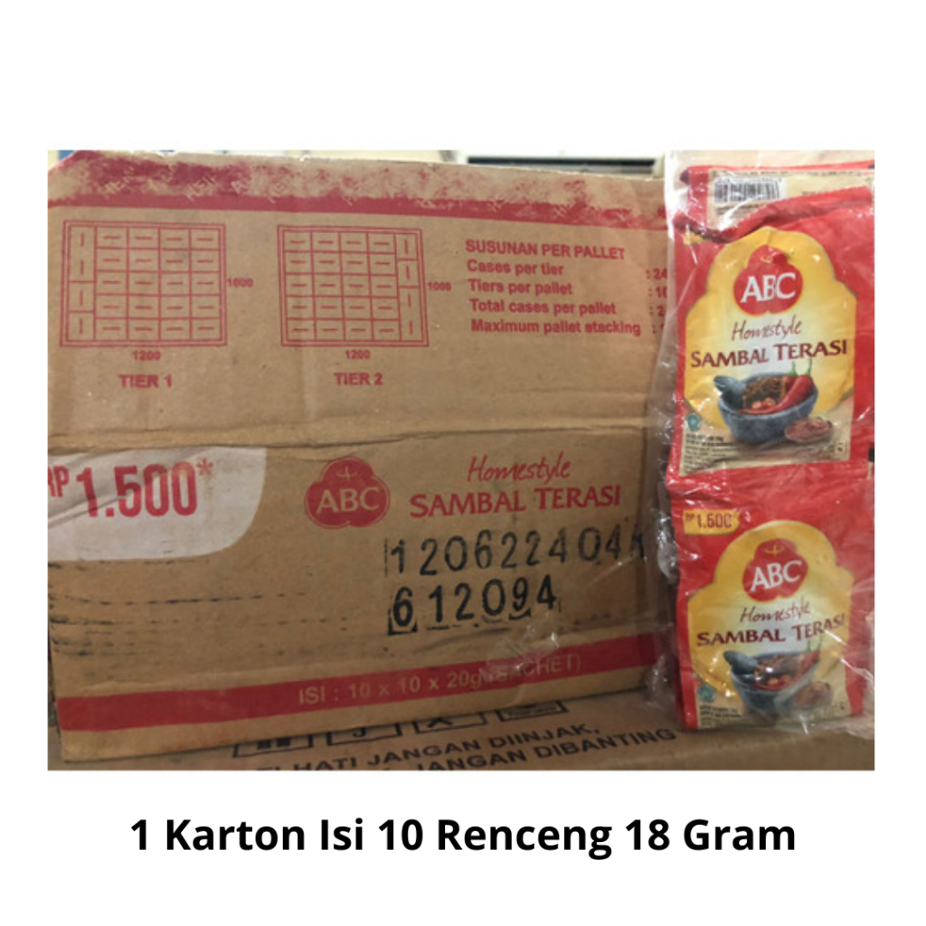 

ABC Sambal Terasi 1 Dus Isi 10 Renceng x 10 Sachet