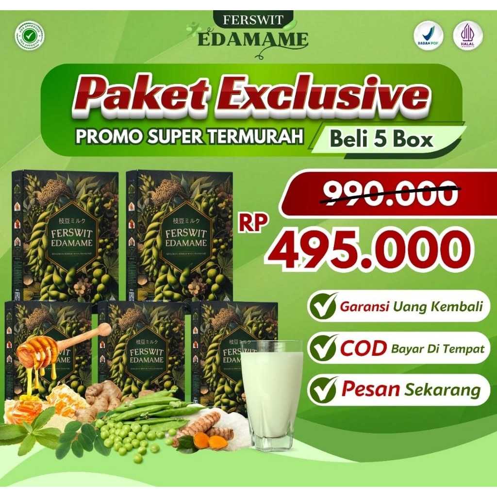 

Ferswit Susu Edamame Jepang Paket 5 Box Original