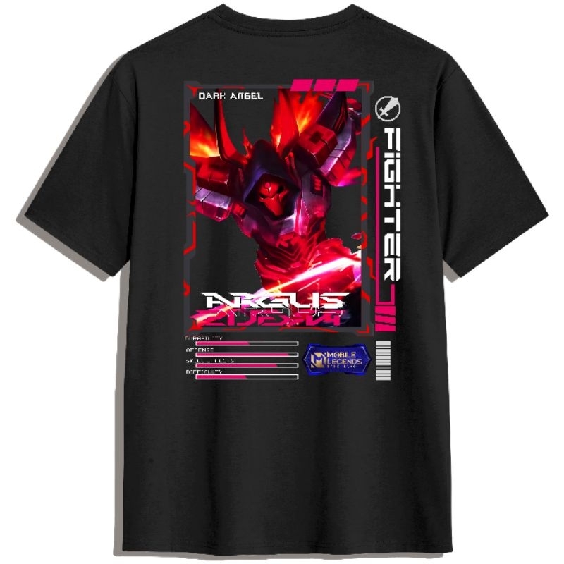 KAOS HERO MOBILE LEGEND FIGHTER ARGUS//LENGAN PENDEK