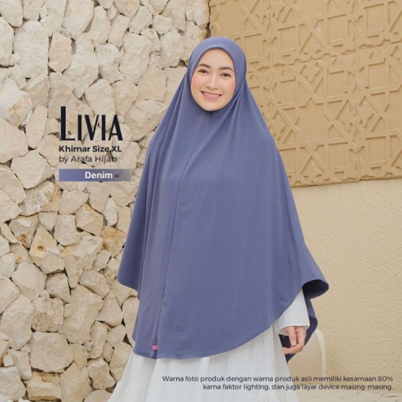 Arafa Hijab_Khimar Livia XL_jilbab jersey ITY non pad jumbo