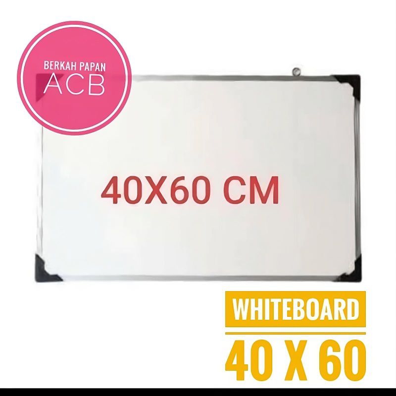 

Whiteboard 40 x 60 cm / Papan Tulis Anak 40 x 60 Plus Spidol Penghapus