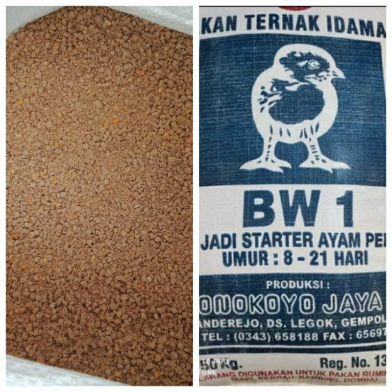 WONOKOYO Pur ayam BW 1 STARTER AYAM RAS PEDAGING/UNGGAS PEDAGING