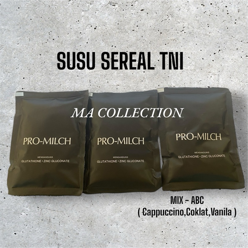 

Ransum Eceran Susu Sereal Pro-Milch 3 Rasa 100% Original