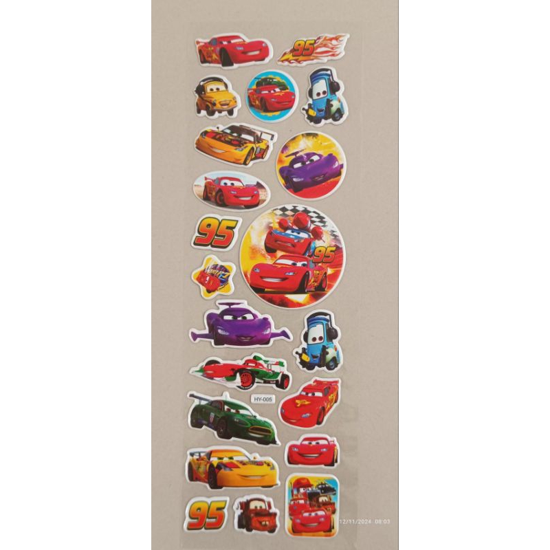

Stiker timbul CARS 10x30cm