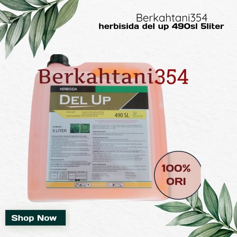 Herbisida del up 490sl 5liter original obat rumput mati sampai akar Del up 490sl kemasan 5liter Herb