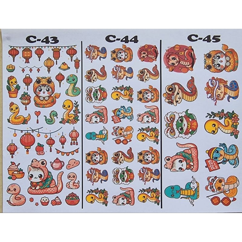 

edible stamp / edible picture / stiker makanan / imlek / chinese new year ular / snake