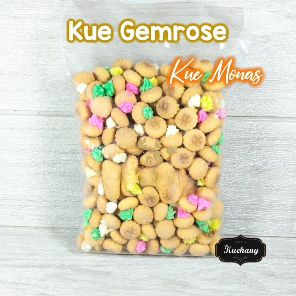 

KUE GEMROSE Warna warni 500gr / KUE MONAS / KUE JADUL / KUE BISKUIT GULA / KUE GEMROS / KUE KANCING
