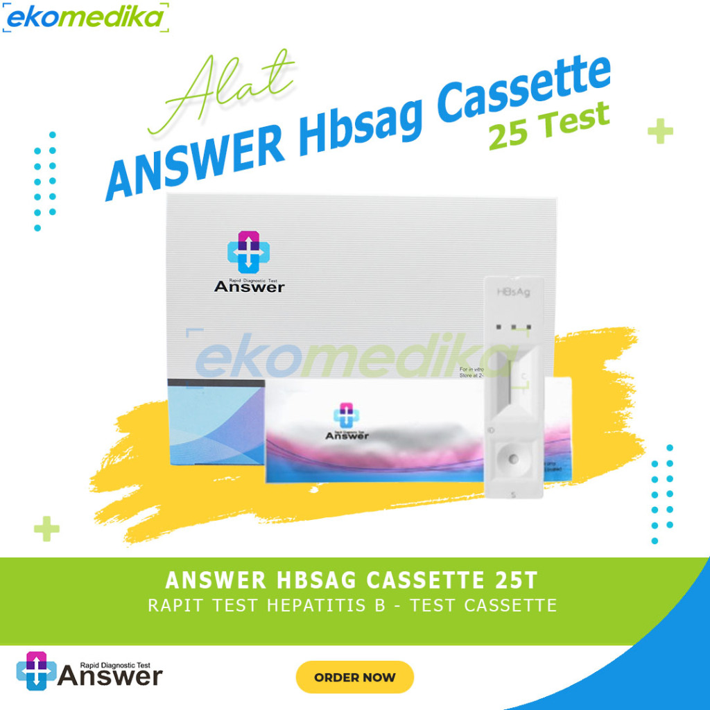 ANSWER HBsAg Device / Rapid Test Hepatitis B (Whole Blood/Serum/Plasma) isi 25