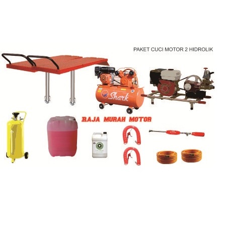 PAKET USAHA CUCI MOTOR 2 HIDROLIK SALJU LENGKAP STEAM ALAT PERALATAN PERLENGKAPAN FULL SET MOBIL