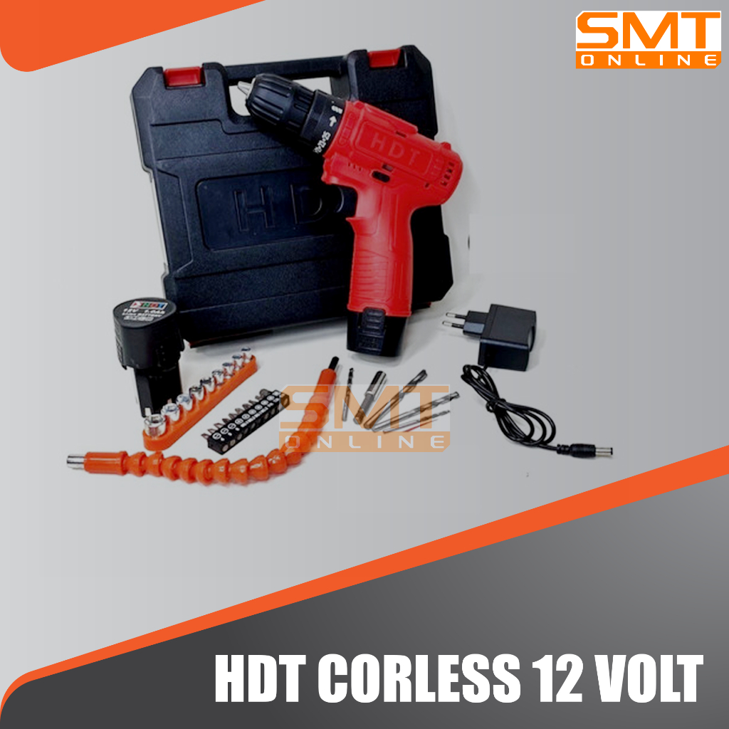 Bor Cas HDT 12V 10MM Cordless Drill HDT CDD405 2 Batre Bor Cas HDT CDD-405 HDT