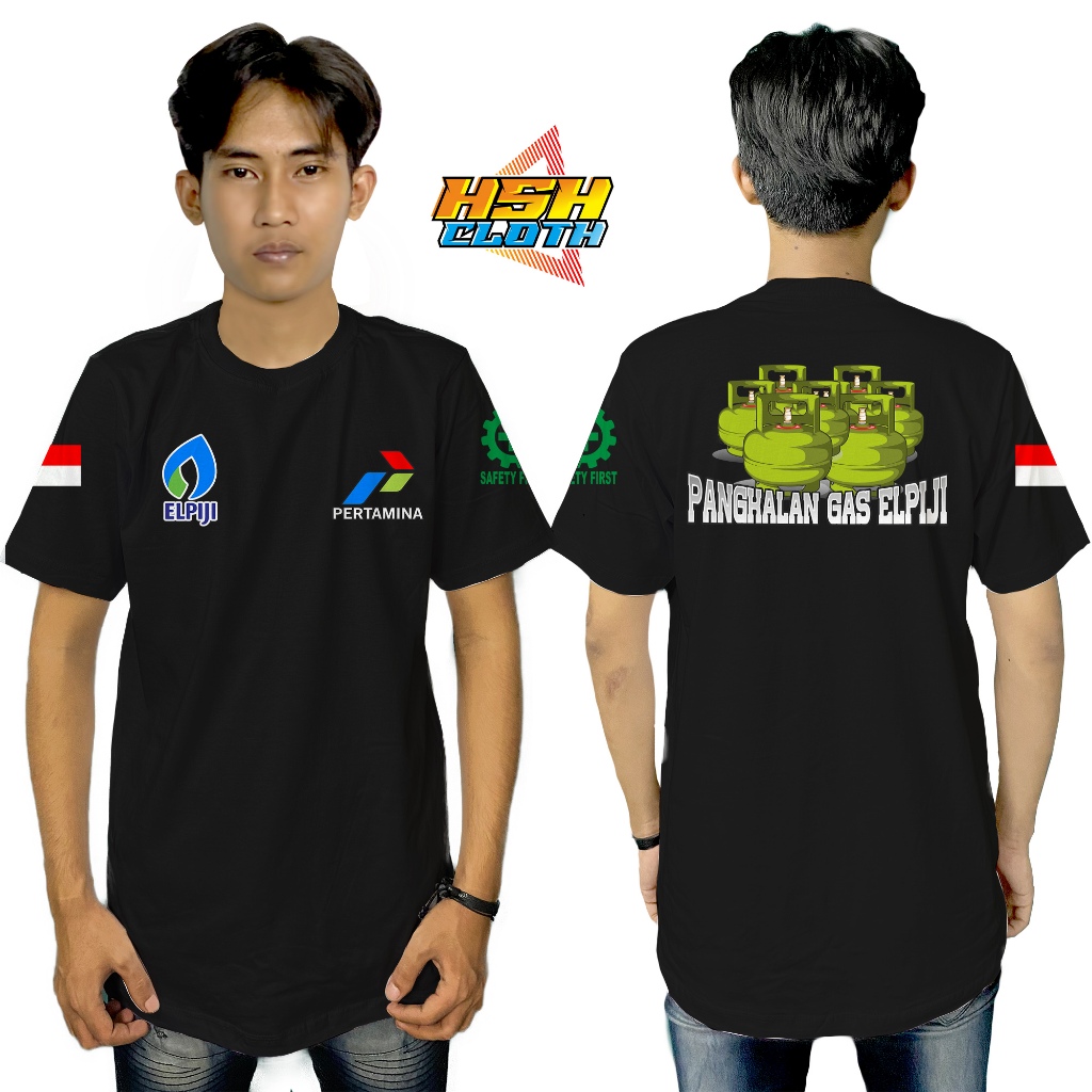 Baju Kaos Distro Pertamina Elpiji Pangkalan GAS 3kg Perusahaan Bisa Custom - HSHCloth