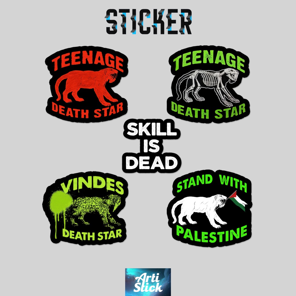 

[5 pcs PACK] TEENAGE DEATH STAR PACK 1 | Vinyl Laminasi anti air | ArtiStick Merch