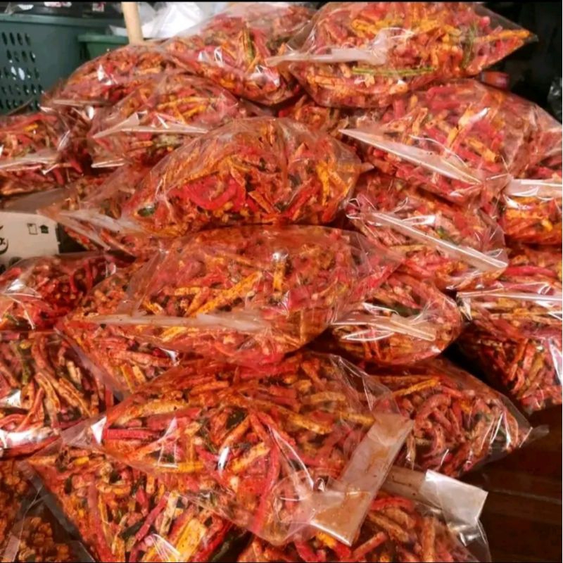 

KERUPUK SEBLAK BETON 100g seblak jaat as beton pedas daun jeruk