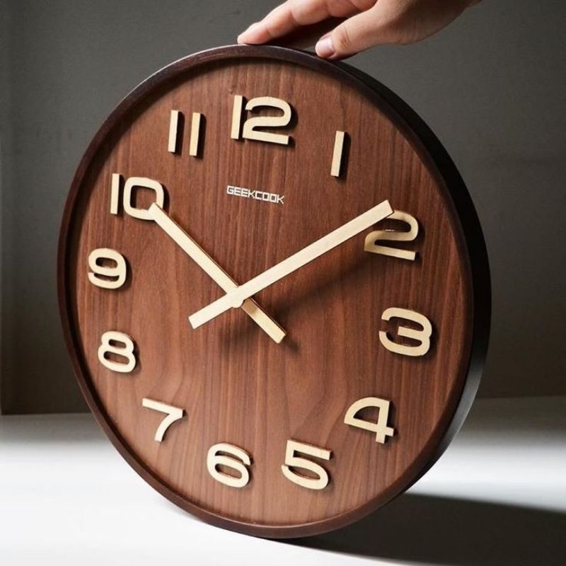 jam dinding unik dari kayu jati / jam dinding aesthetic / jam dinding mewah