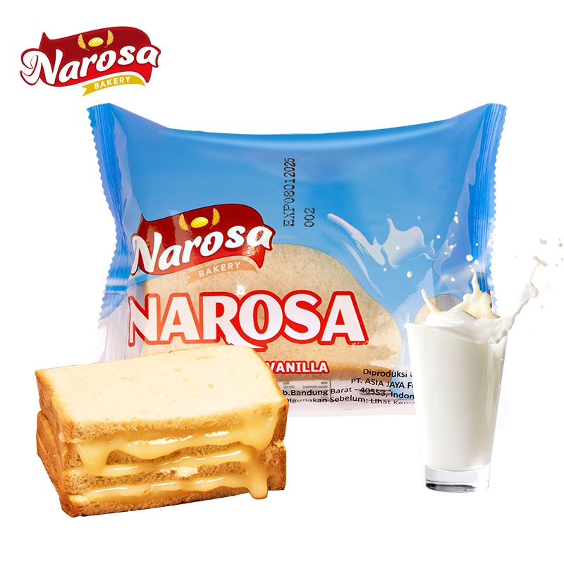 Narosa Rasa Susu Vanilla Roti Halal Lembut Roti