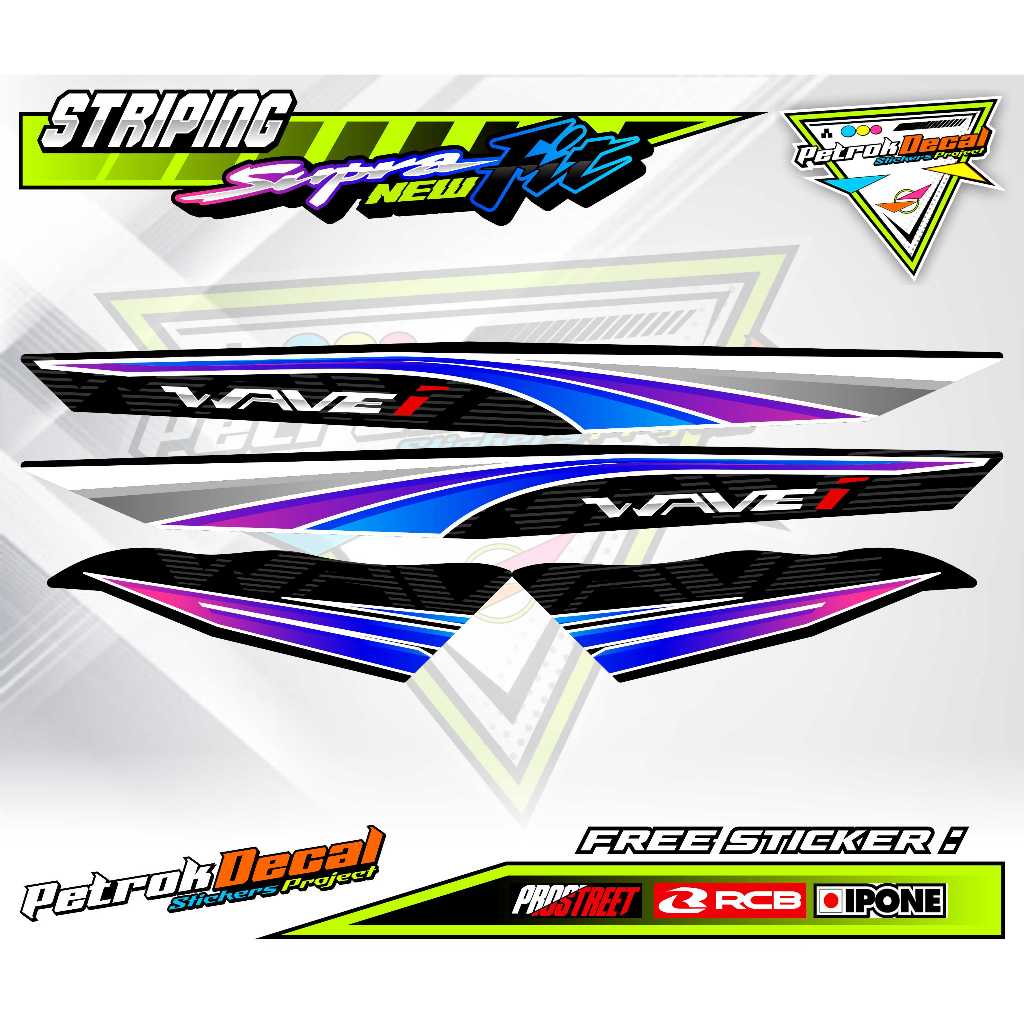 STRIPING VARIASI HONDA SUPRA FIT NEW / STIKER LIST VARIASI MOTOR SUPRA FIT NEW