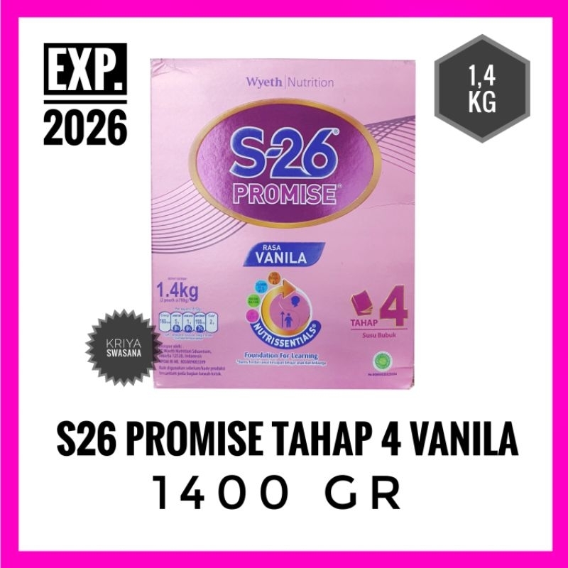 

S26 PROMISE TAHAP 4 1400 GR RASA VANILA