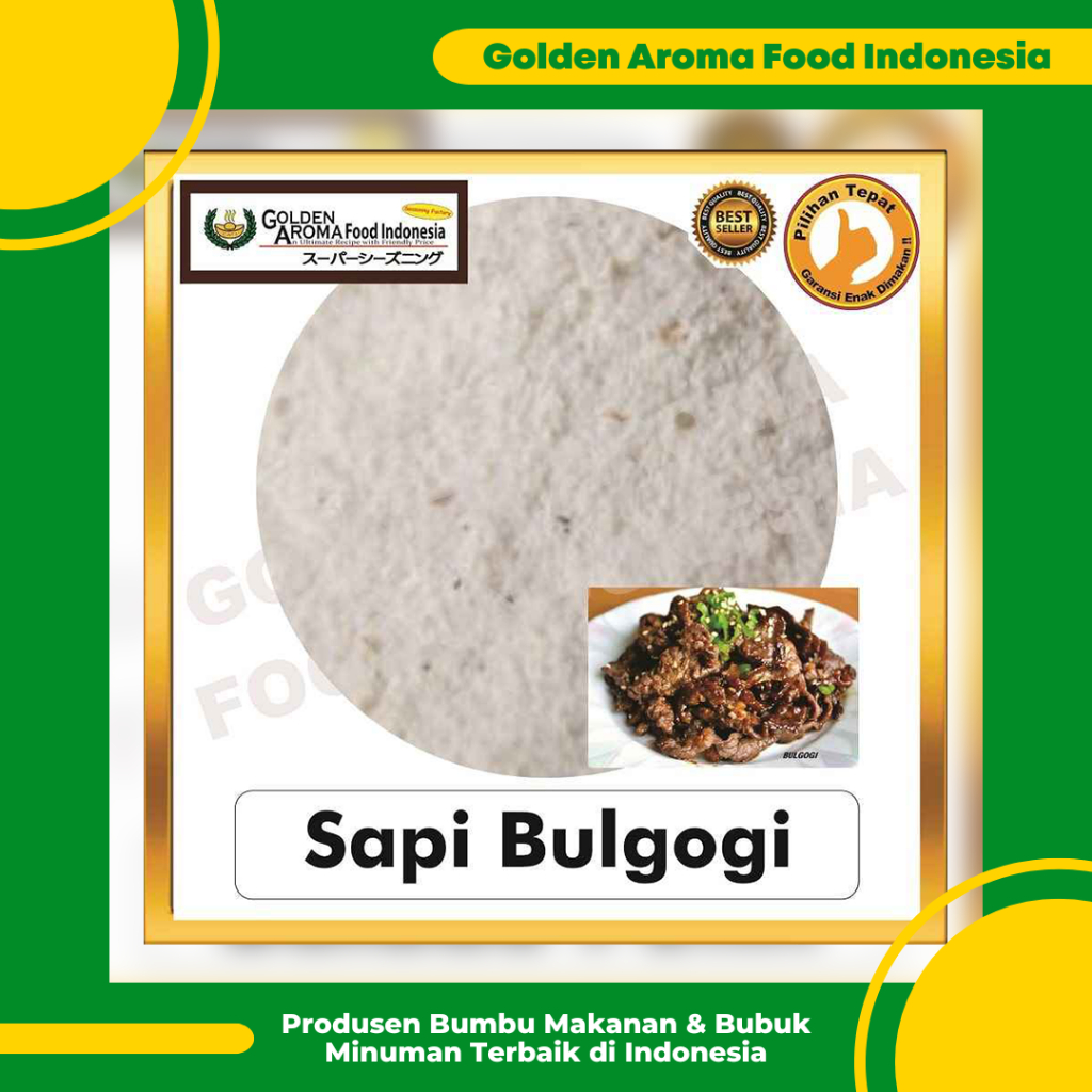 

Bumbu Tabur Rasa Sapi Bulgogi, Jual Bubuk Tabur Sapi Bulgogi Murah Enak Aman Terbaik GAFI Powder