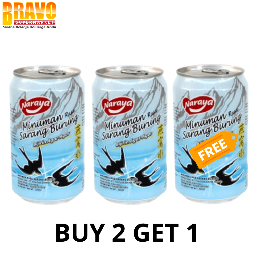 

Bravo Bojonegoro - [ BUY 2 GET 1 ] Naraya Sarang Burung (Bird Nest) - Minuman Kaleng - 300ML