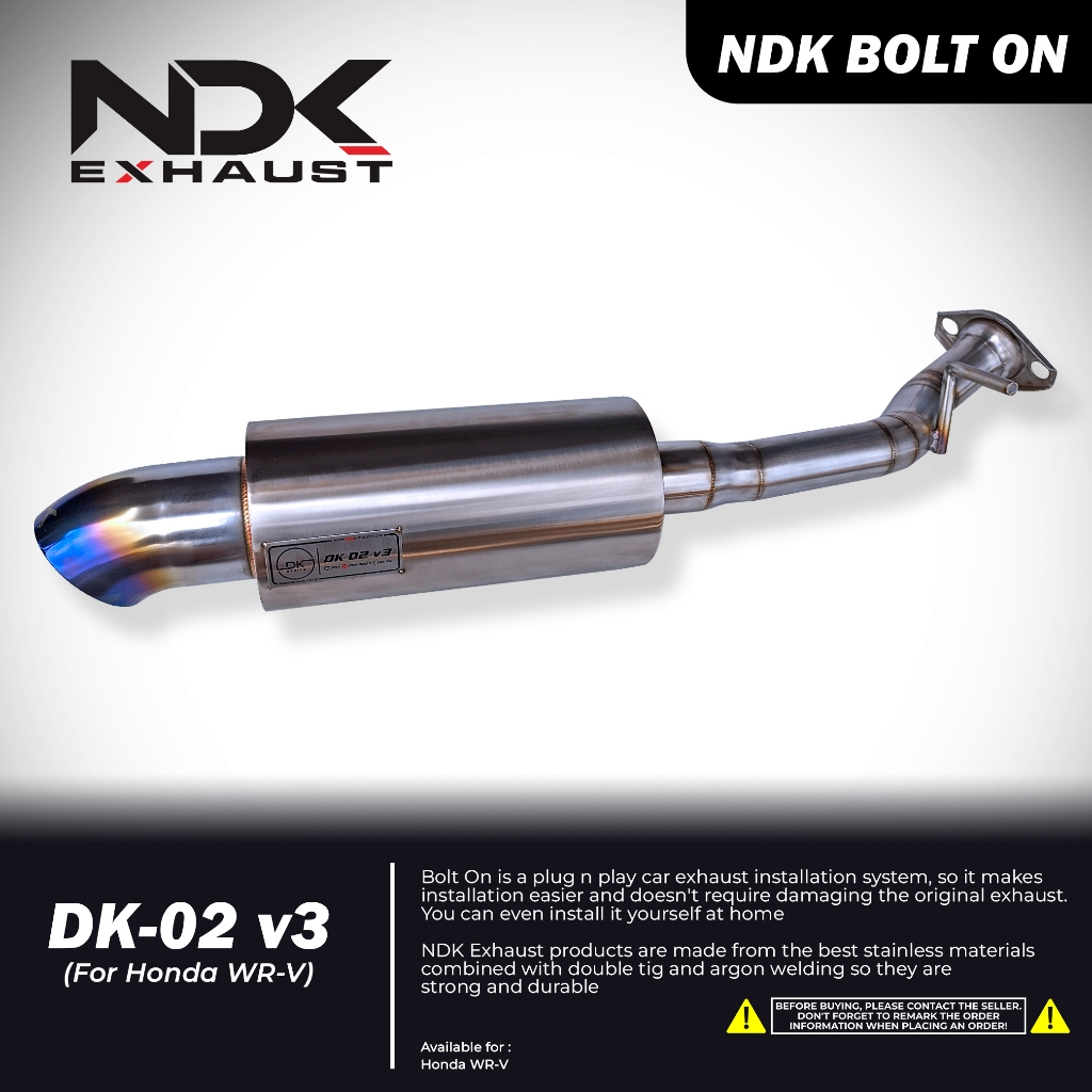 NDK KNALPOT RACING HONDA WRV MUFFLER DK02V3 NDK KNALPOT MOBIL HONDA WRV RACING MERK NDK EXHAUST