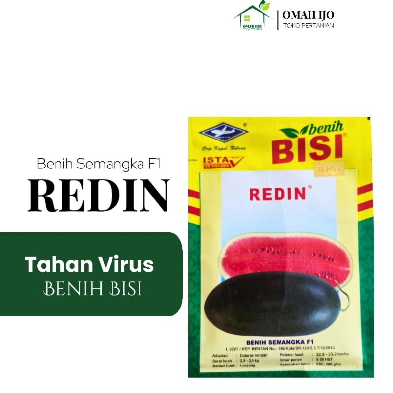 Benih Semangka Redin F1 20gr Semangka Hibrida inul Merah
