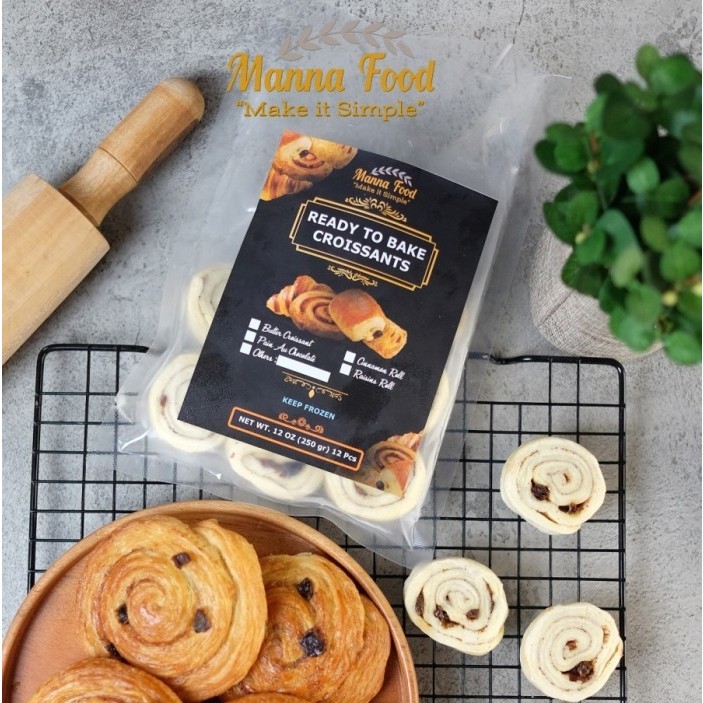 

Manna Food Mini Cinnamon Frozen Croissant / Mini Beku Cinnamon